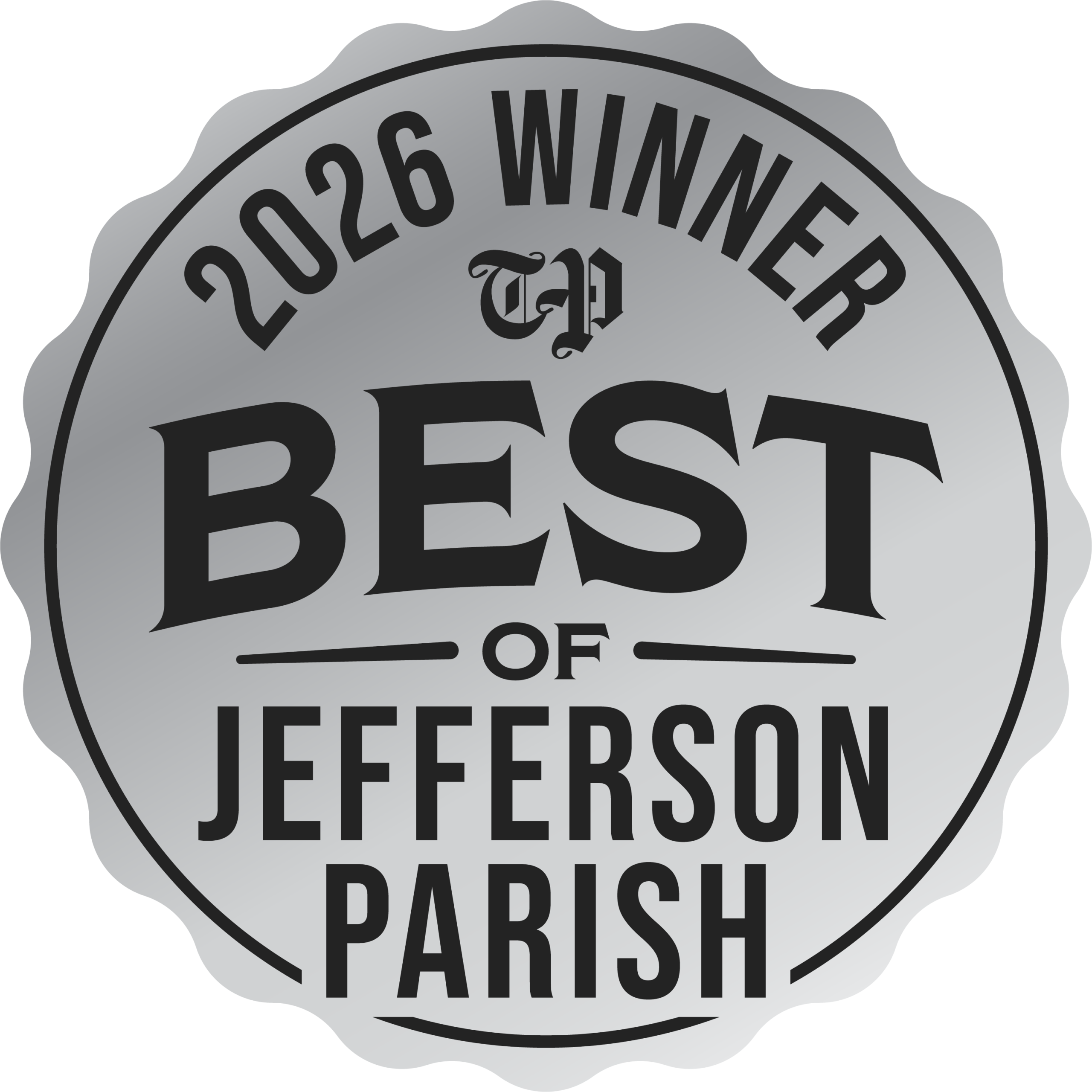 Wholesale Siding Supply 2026 Best of Jefferson Parish Silver Winner for Best Window Company